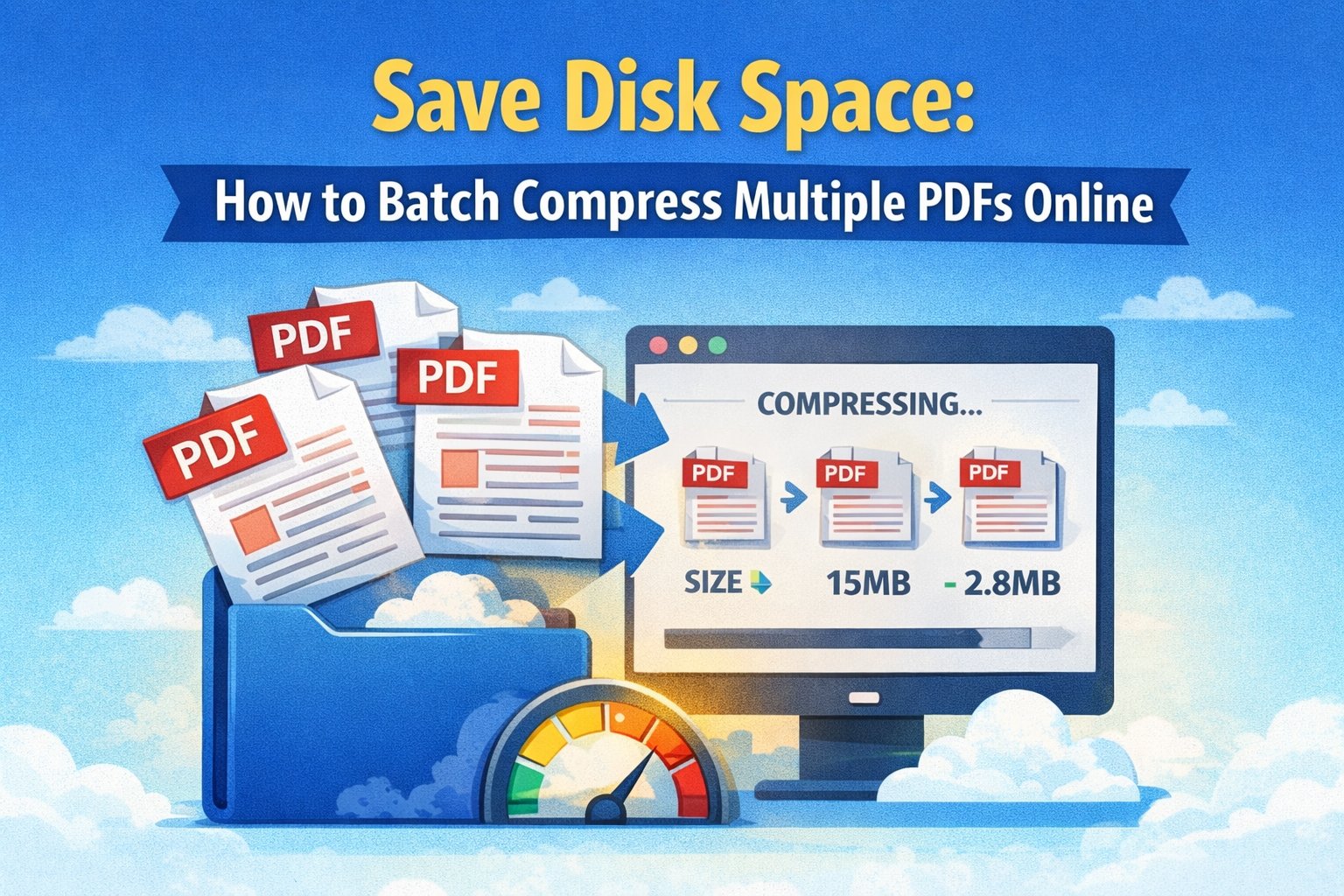 Save Disk Space: How to Batch Compress Multiple PDFs Online